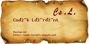 Csók Lóránt névjegykártya