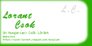 lorant csok business card